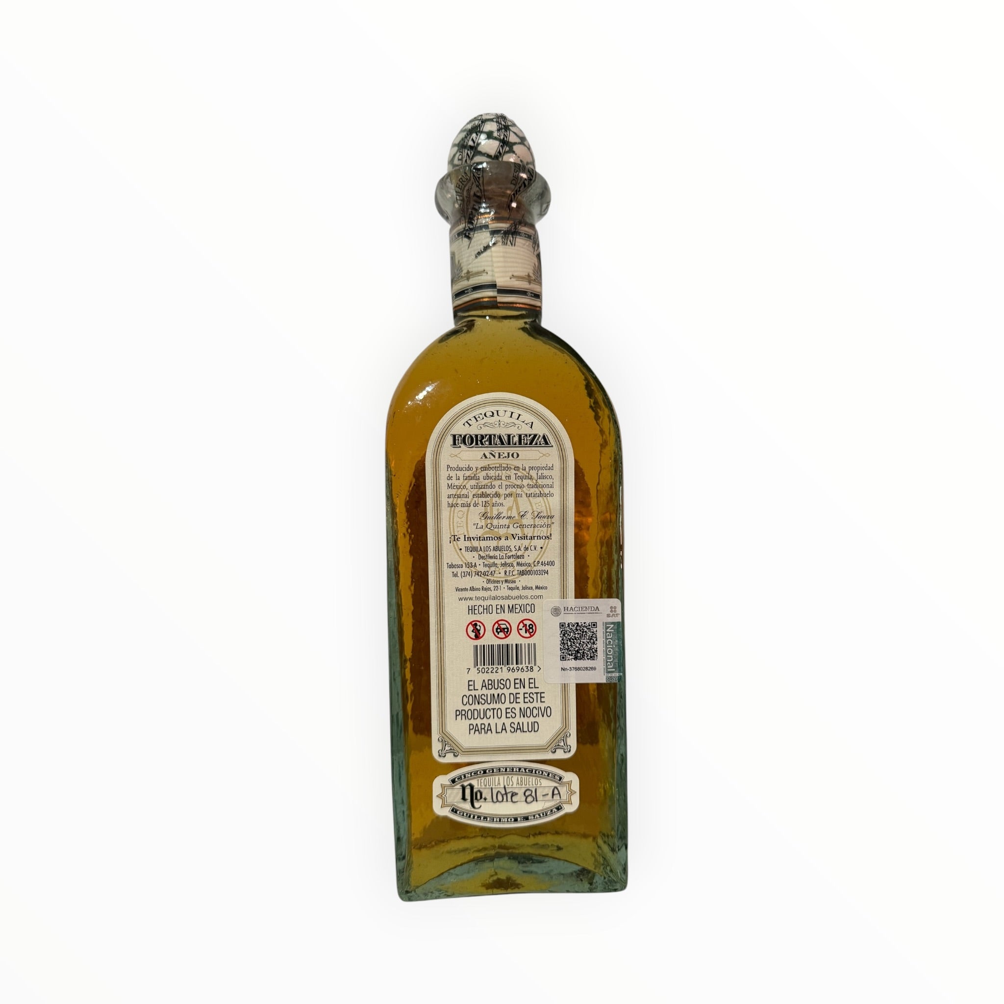 Tequila Fortaleza Añejo de 750ml