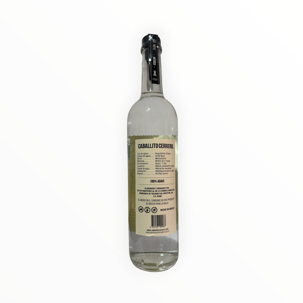 Destilado de Agave Caballito Cerrero Chato Blanco 46 de 700ml