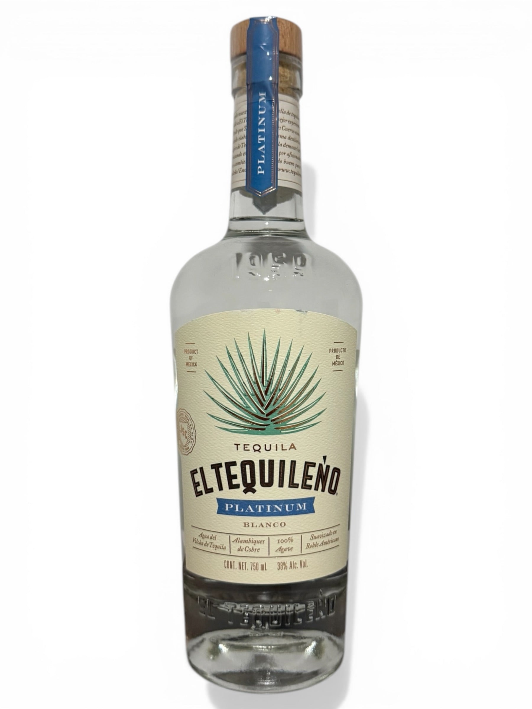 Tequila Tequileño Platinum Blanco a 38% de 750ml