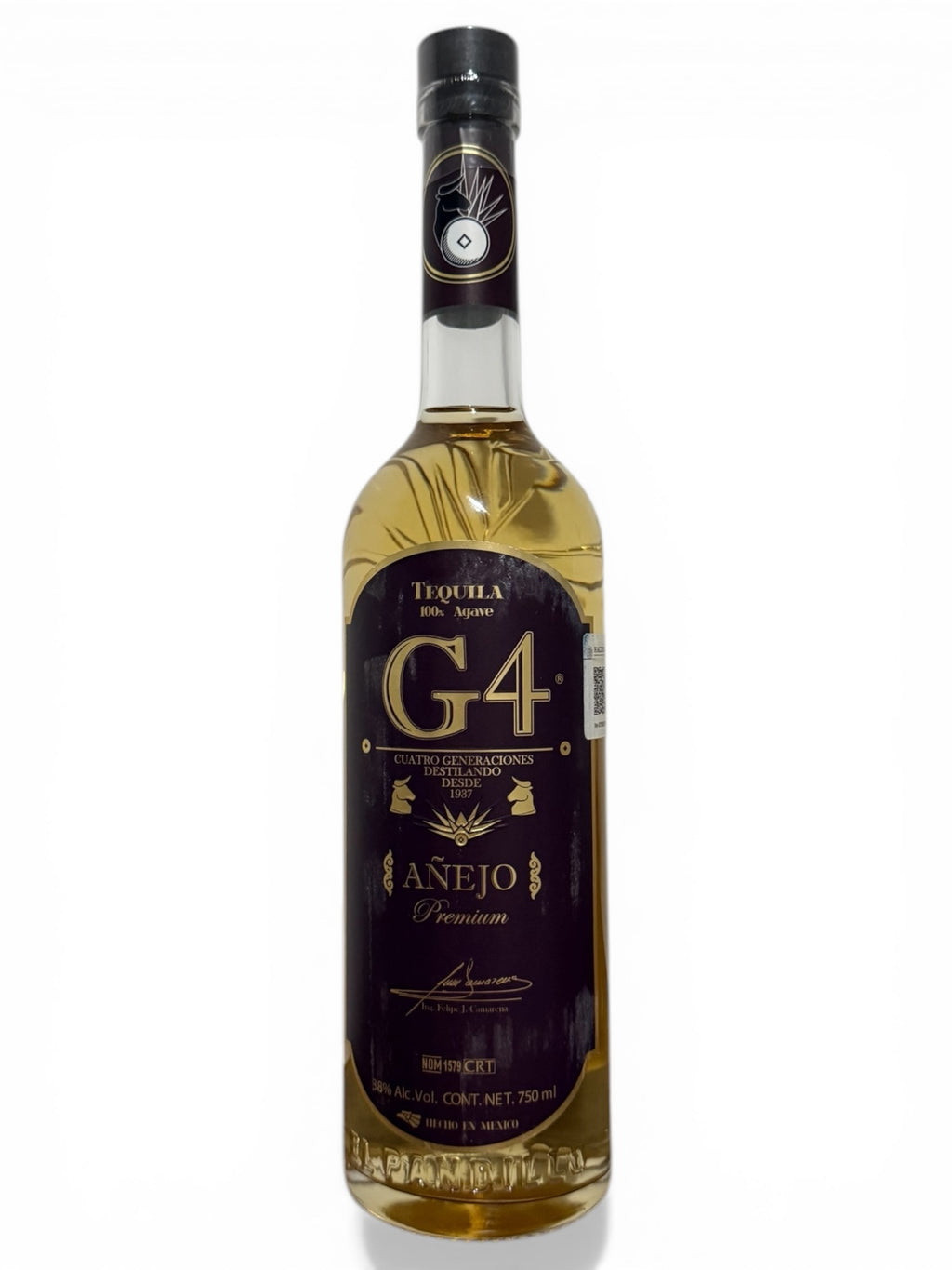 Tequila G4 Añejo a 38% de 750ml