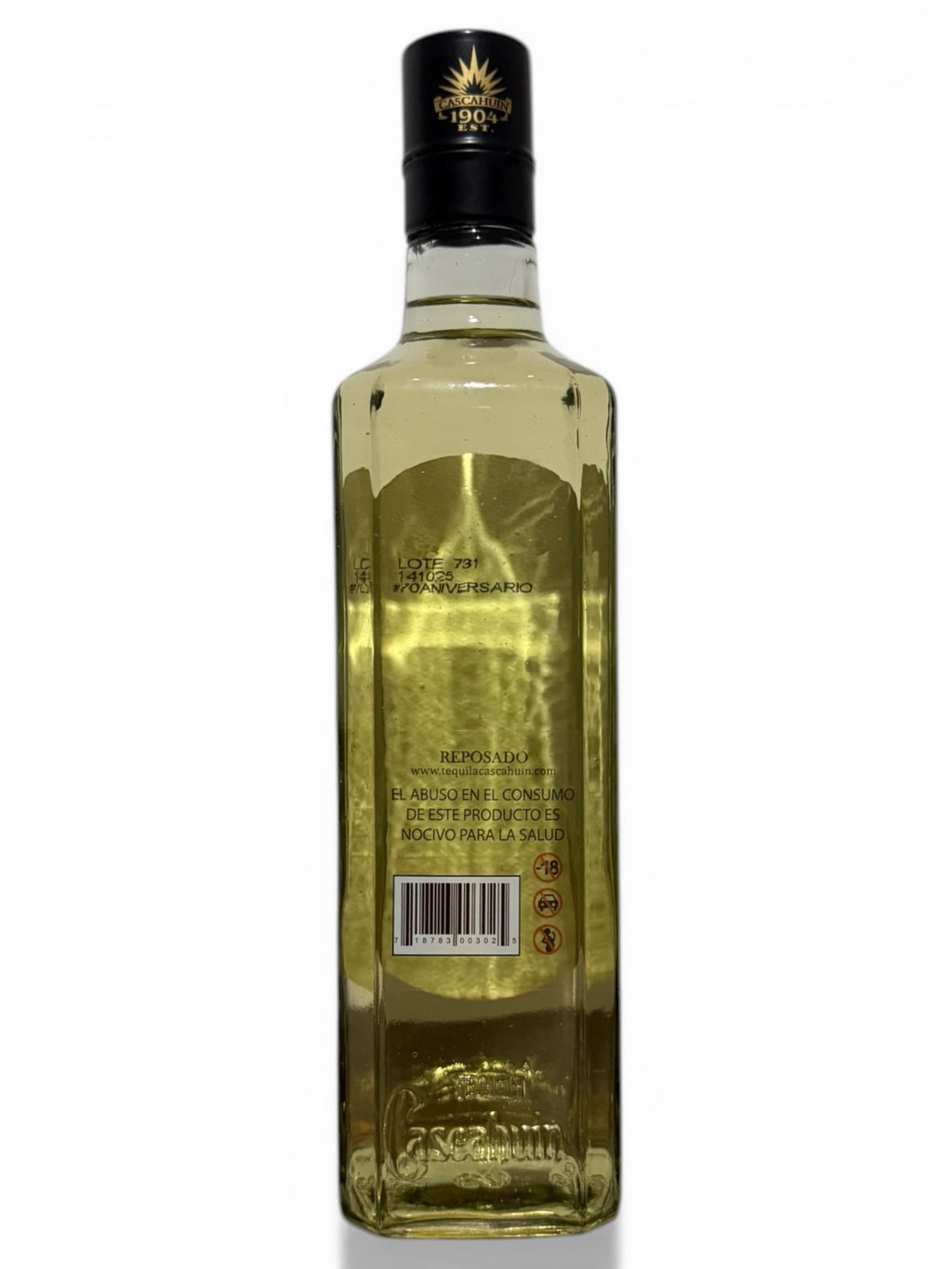 Tequila Cascahuin Reposado a 38% de 750ml