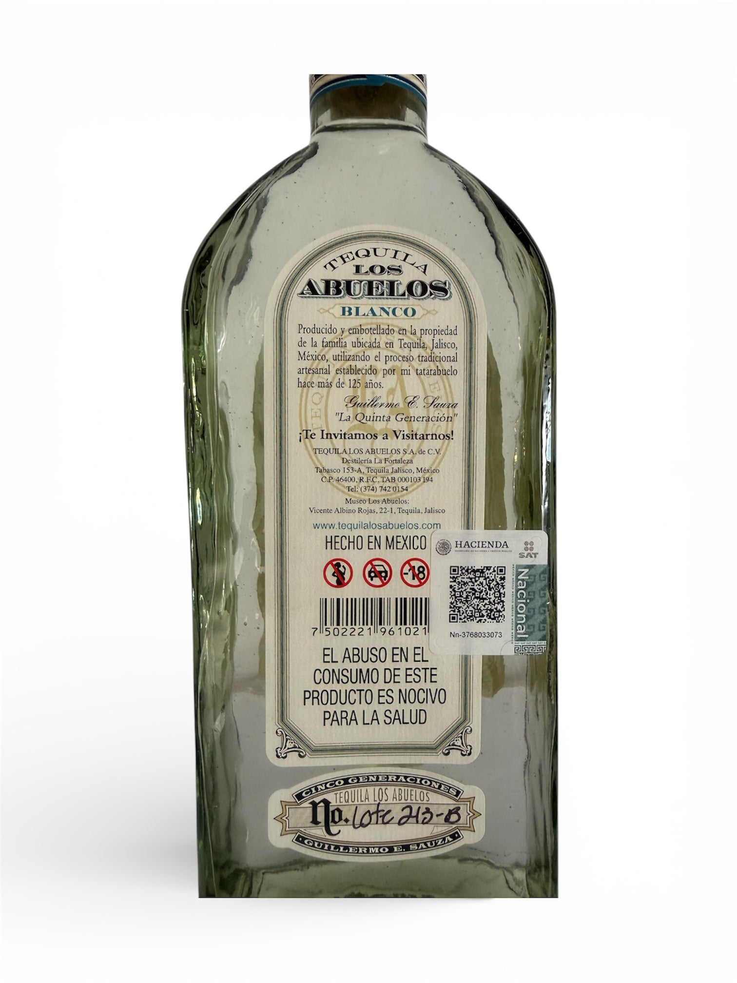 Tequila Fortaleza Los Abuelos Blanco a 40