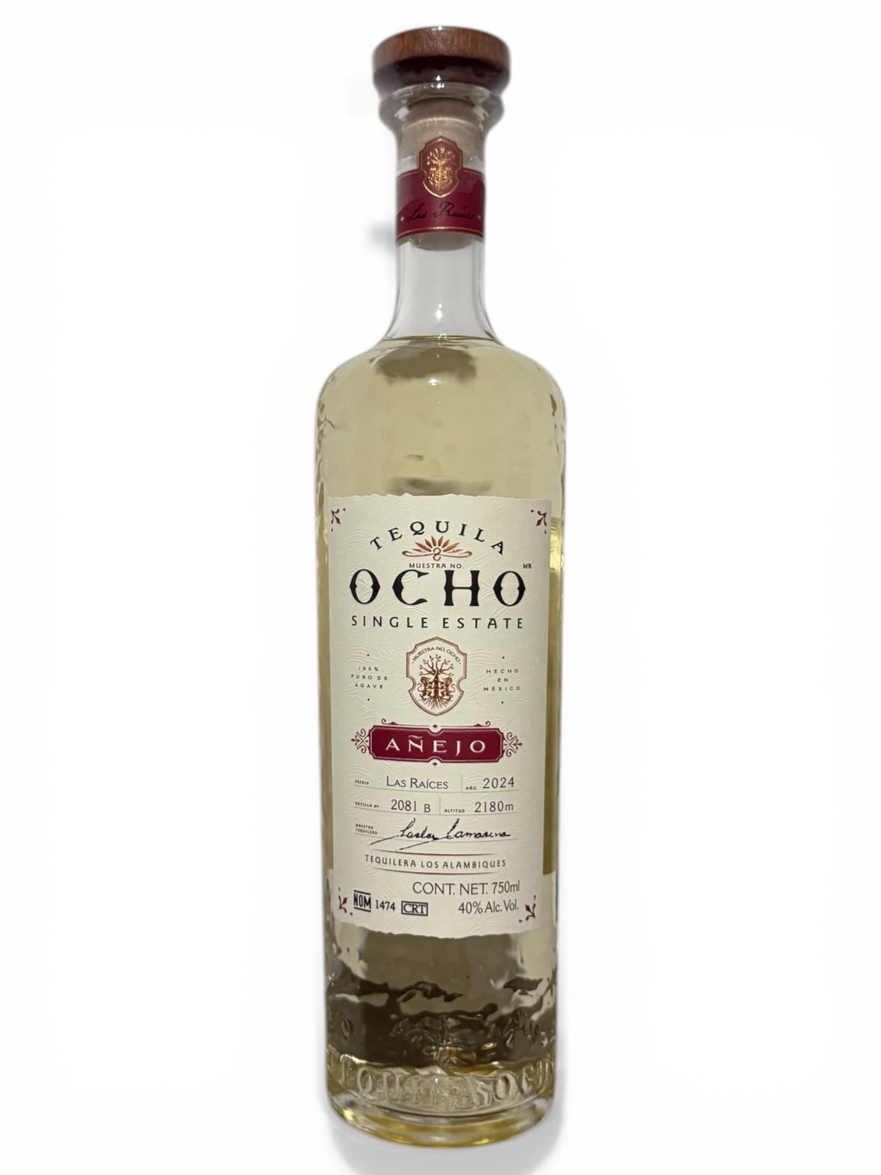 Tequila Ocho Añejo a 40% de 750ml