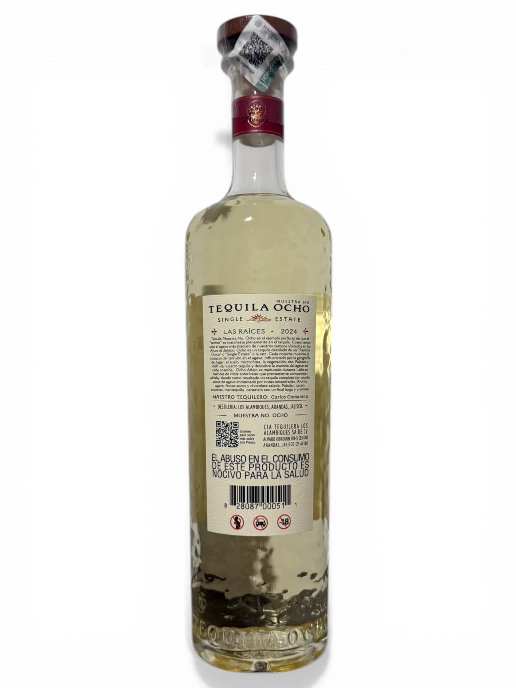 Tequila Ocho Añejo a 40% de 750ml