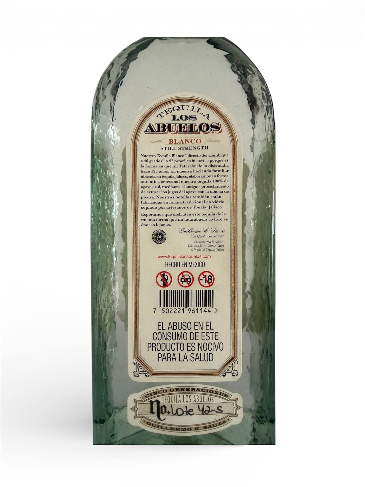 Tequila Fortaleza Los Abuelos Still Strength a 46% de 750ml